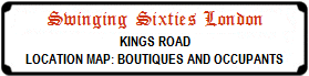 Kings Road Boutique Map and Sixties Occupants