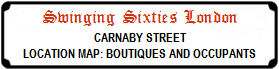 Carnaby Street Boutique Map and Sixties Occupants