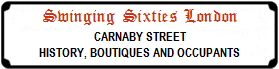 Carnaby Street history, boutiques and Sixties Occupants