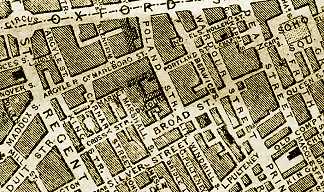 Carnaby Street area 1857 map
