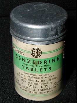 Benzedrine -  'red devils' or 'dolls'