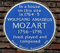 Mozart blue plaque Soho
