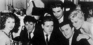 Gene Vincent, Eddie Cochran and Terry Dene with Larry Parnes