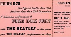 Beatles Juke Box Jury Show Ticket