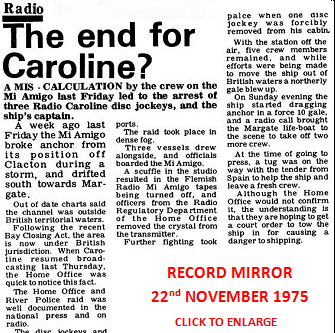 Record Mirror 22nd November 1975