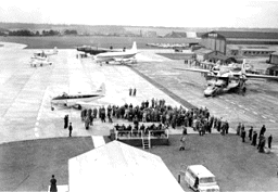 Luton Airport runway opening, 1960